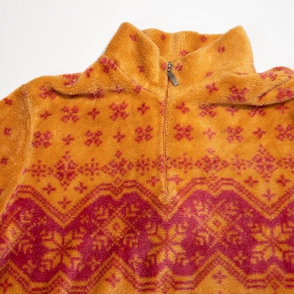 Vtg 90s Talbots Petites Fleece Sweater Womens Medium 1/4 Zip Jacket Made in USA - Picture 4 of 13